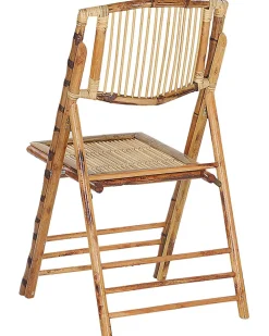 Tuolit<Beliani Tuoli Bambu Kokoontaitettava Ruskea 4 Kpl Trentor