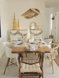 Tuolit<Beliani Tuoli Bambu Kokoontaitettava Ruskea 4 Kpl Trentor