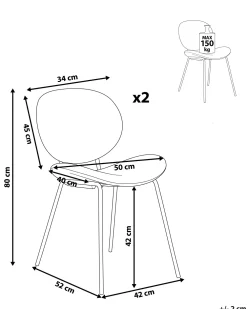 Online Beliani Tuoli Buklee Tummanvihrea 2 Kpl Luana