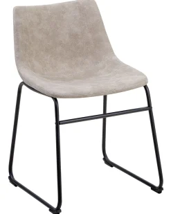 New Beliani Tuoli Kangas Beige 2 Kpl Batavia