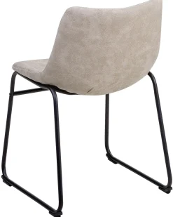 New Beliani Tuoli Kangas Beige 2 Kpl Batavia