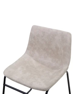 New Beliani Tuoli Kangas Beige 2 Kpl Batavia