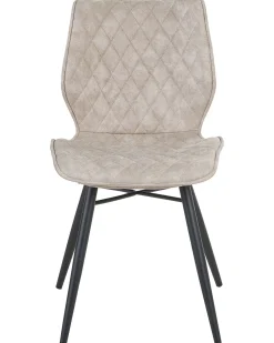 New Beliani Tuoli Kangas Beige 2 Kpl Lisle