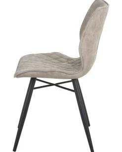 New Beliani Tuoli Kangas Beige 2 Kpl Lisle