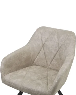 Tuolit<Beliani Tuoli Kangas Beige 2 Kpl Monee