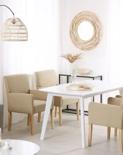 Tuolit<Beliani Tuoli Kangas Beige Rockefeller