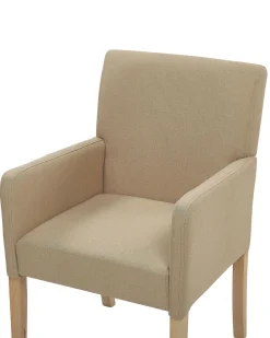Tuolit<Beliani Tuoli Kangas Beige Rockefeller