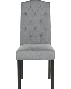 Tuolit<Beliani Tuoli Kangas Harmaa 2 Kpl Shirley