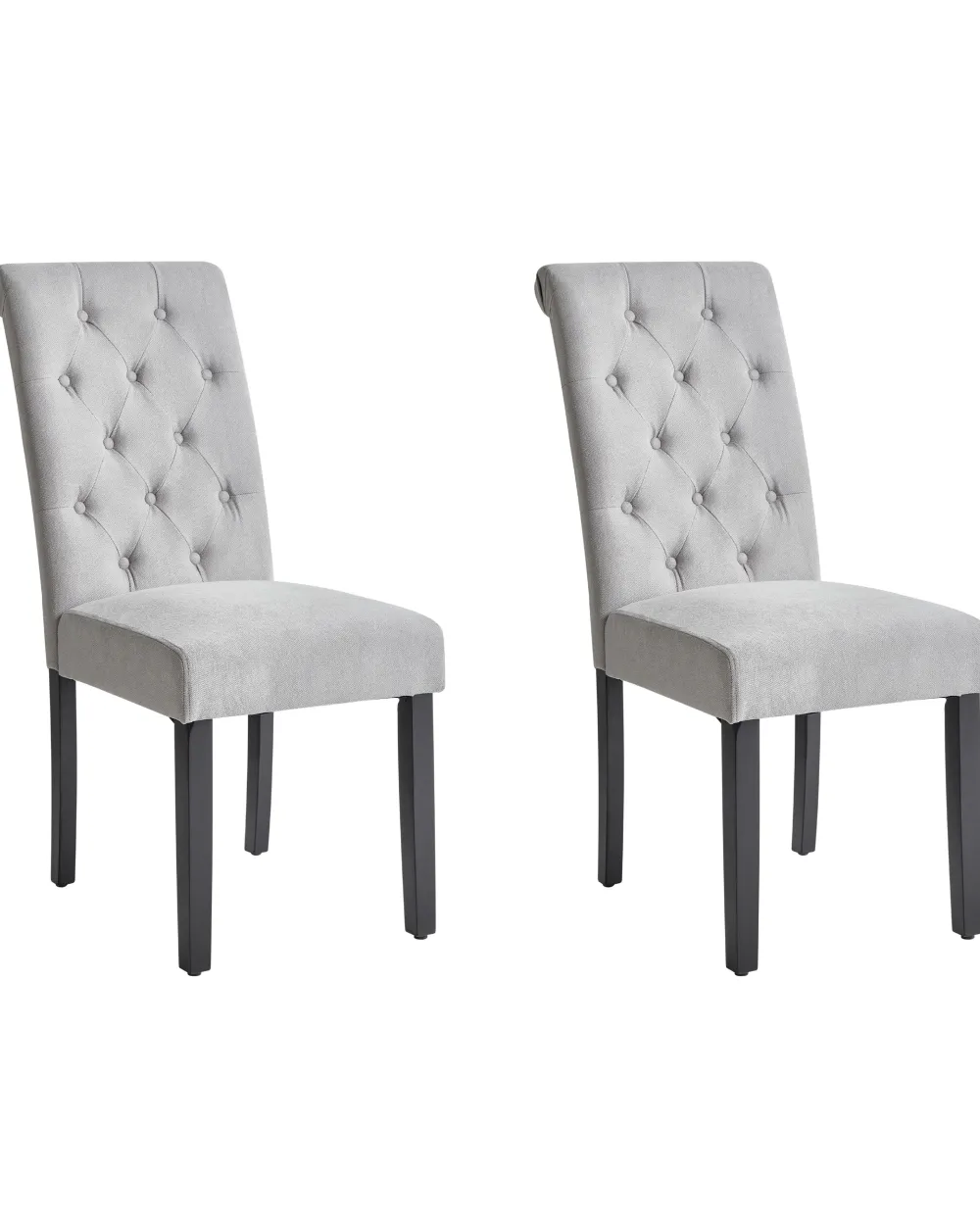 Flash Sale Beliani Tuoli Kangas Harmaa 2 Kpl Velva