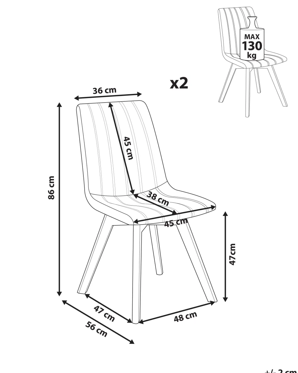 Tuolit<Beliani Tuoli Kangas Hiekanruskea 2 Kpl Calgary