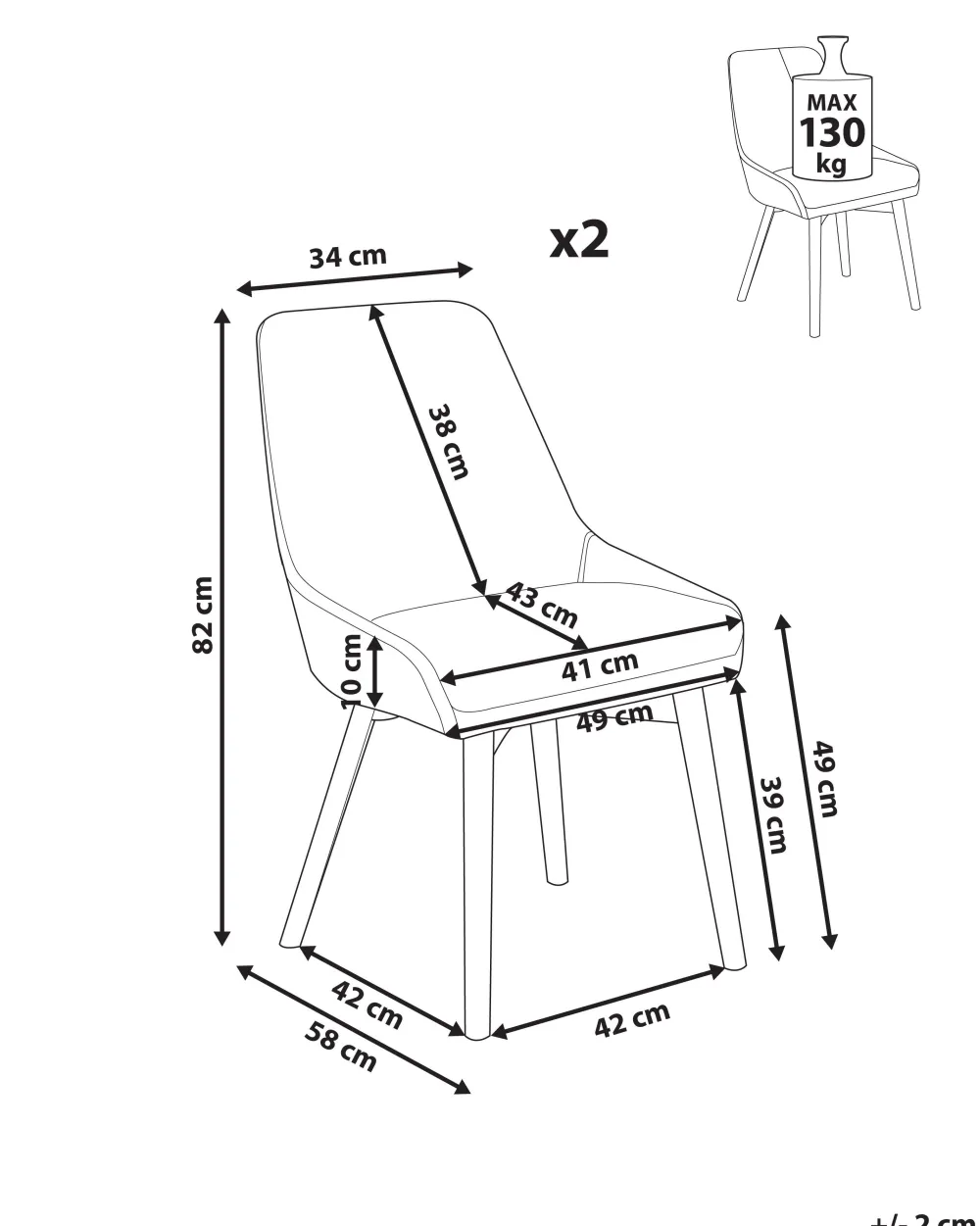Tuolit<Beliani Tuoli Kangas Hiekanruskea 2 Kpl Melfort