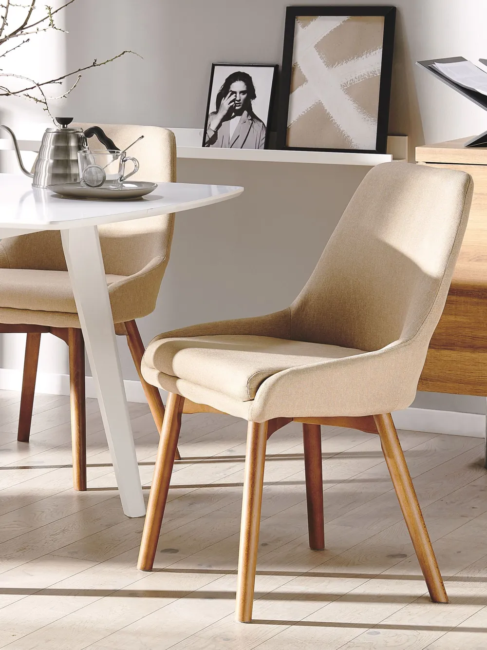 Tuolit<Beliani Tuoli Kangas Hiekanruskea 2 Kpl Melfort