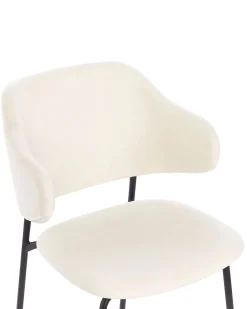 Tuolit<Beliani Tuoli Kangas Kermanvalkoinen 2 Kpl Kenai