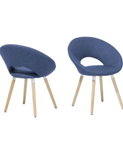 Store Beliani Tuoli Kangas Laivastonsininen 2 Kpl Roslyn