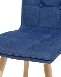 Best Beliani Tuoli Kangas Laivastonsininen 2 Kpl Brooklyn