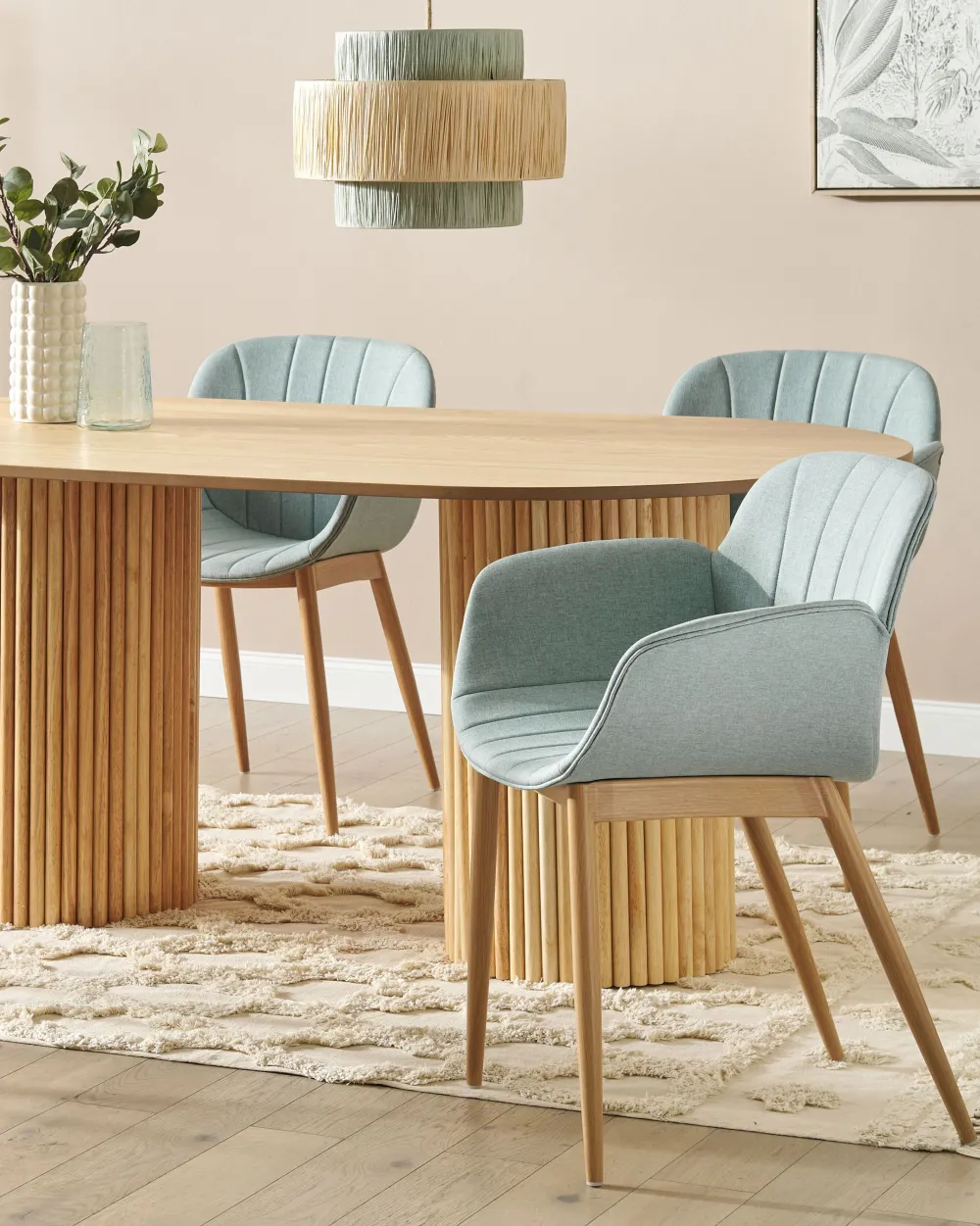 Fashion Beliani Tuoli Kangas Mintunvihrea 2 Kpl Alice