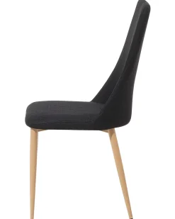 Store Beliani Tuoli Kangas Musta 2 Kpl Clayton