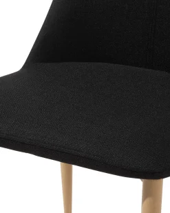 Store Beliani Tuoli Kangas Musta 2 Kpl Clayton