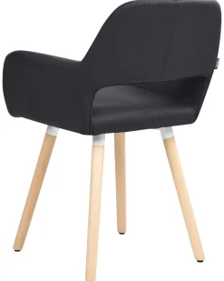 Cheap Beliani Tuoli Kangas Musta 2 Kpl Chicago