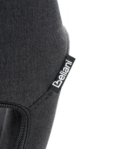 Cheap Beliani Tuoli Kangas Musta 2 Kpl Chicago