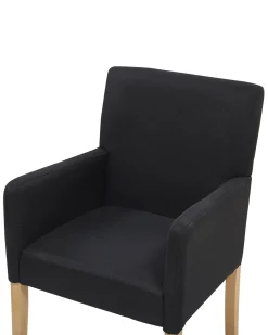 Shop Beliani Tuoli Kangas Musta Rockefeller