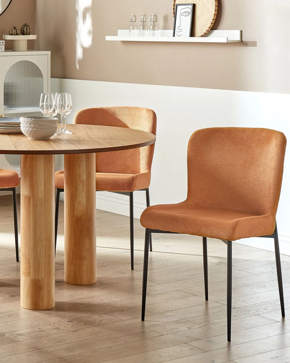 Shop Beliani Tuoli Kangas Oranssi 2 Kpl Ada