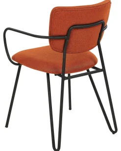 Discount Beliani Tuoli Kangas Oranssi 2 Kpl Elko