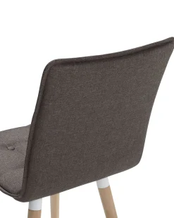 Tuolit<Beliani Tuoli Kangas Ruskeanharmaa 2 Kpl Brooklyn