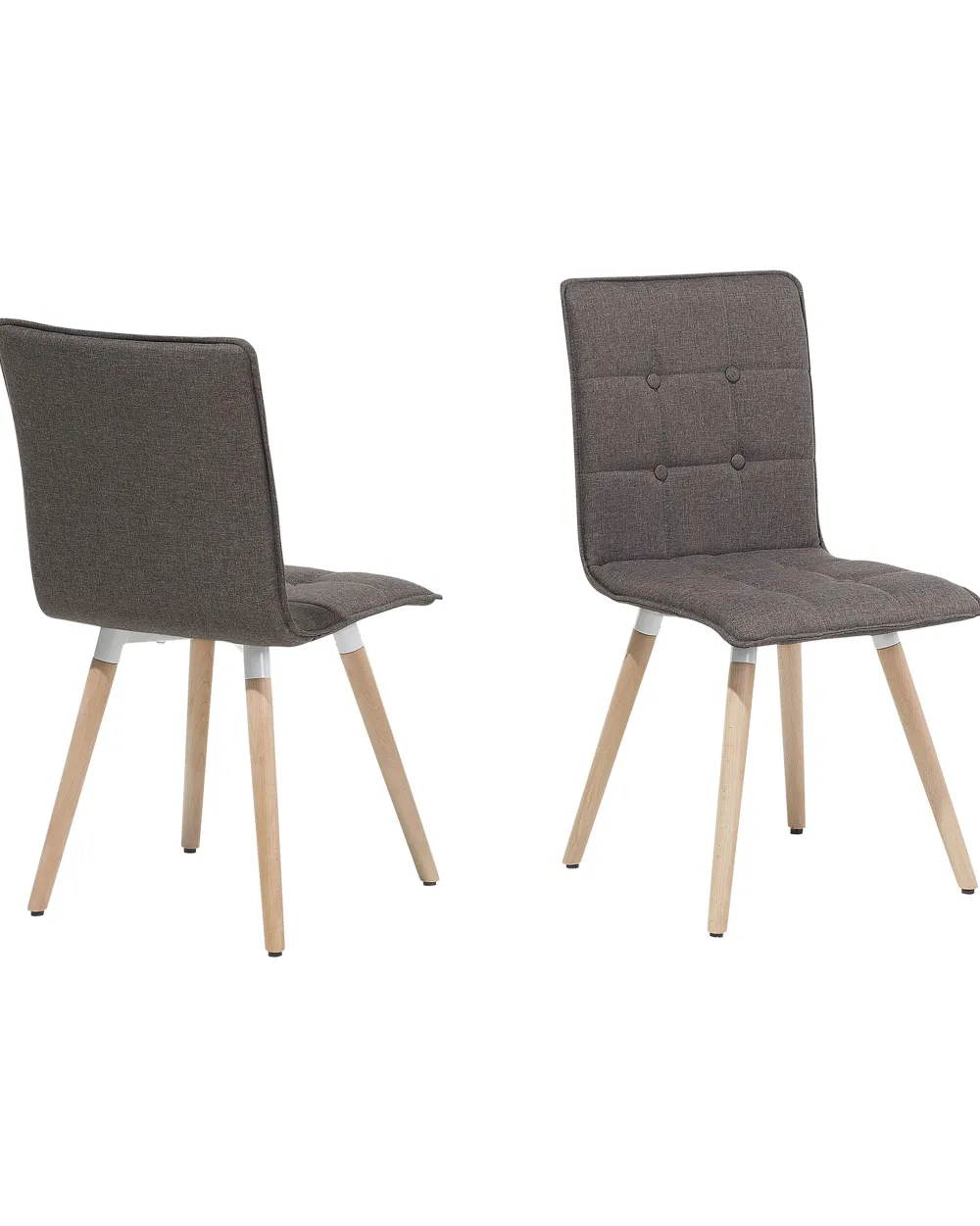 Tuolit<Beliani Tuoli Kangas Ruskeanharmaa 2 Kpl Brooklyn