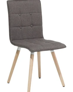 Tuolit<Beliani Tuoli Kangas Ruskeanharmaa 2 Kpl Brooklyn