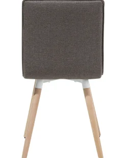 Tuolit<Beliani Tuoli Kangas Ruskeanharmaa 2 Kpl Brooklyn