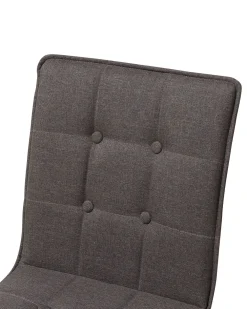 Tuolit<Beliani Tuoli Kangas Ruskeanharmaa 2 Kpl Brooklyn