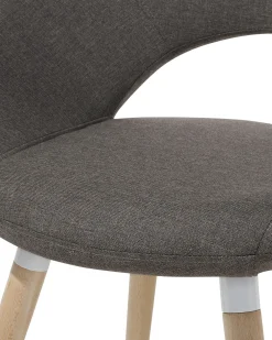 Tuolit<Beliani Tuoli Kangas Ruskeanharmaa 2 Kpl Roslyn