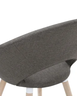 Tuolit<Beliani Tuoli Kangas Ruskeanharmaa 2 Kpl Roslyn