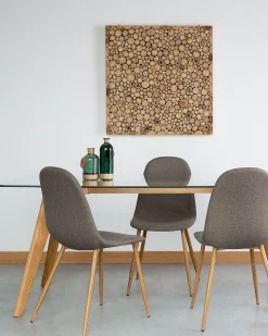 Tuolit<Beliani Tuoli Kangas Ruskeanharmaa 2 Kpl Bruce