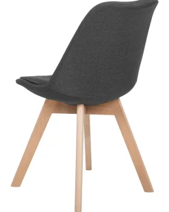 Tuolit<Beliani Tuoli Kangas Tummanharmaa 2 Kpl Dakota Ii