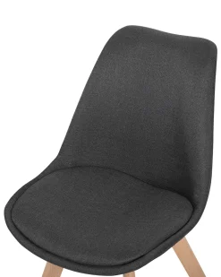 Tuolit<Beliani Tuoli Kangas Tummanharmaa 2 Kpl Dakota Ii