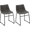 Tuolit<Beliani Tuoli Kangas Tummanharmaa 2 Kpl Batavia