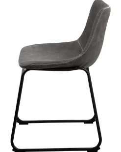 Tuolit<Beliani Tuoli Kangas Tummanharmaa 2 Kpl Batavia