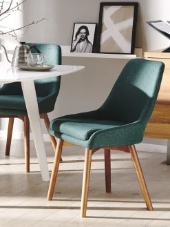 Discount Beliani Tuoli Kangas Tummanvihrea 2 Kpl Melfort