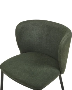 Outlet Beliani Tuoli Kangas Tummanvihrea 2 Kpl Mina