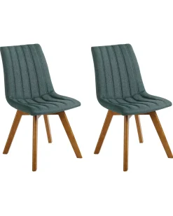 Flash Sale Beliani Tuoli Kangas Tummanvihrea 2 Kpl Calgary