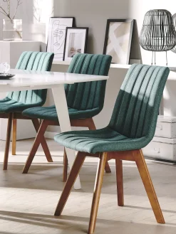 Flash Sale Beliani Tuoli Kangas Tummanvihrea 2 Kpl Calgary