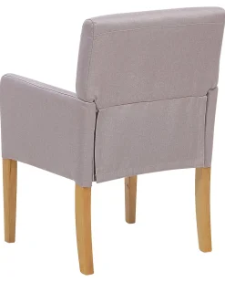 Tuolit<Beliani Tuoli Kangas Vaaleanharmaa Rockefeller