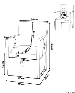 Tuolit<Beliani Tuoli Kangas Vaaleanharmaa Rockefeller