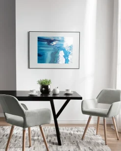 Sale Beliani Tuoli Kangas Vaaleanharmaa 2 Kpl Chicago