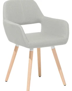 Sale Beliani Tuoli Kangas Vaaleanharmaa 2 Kpl Chicago