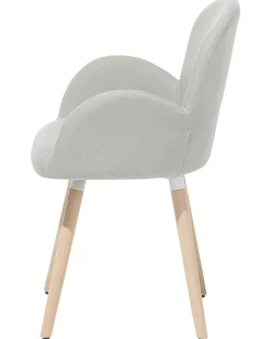 Tuolit<Beliani Tuoli Kangas Vaaleanharmaa 2 Kpl Brookville