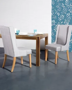 Flash Sale Beliani Tuoli Kangas Vaaleanharmaa 2 Kpl Chambers