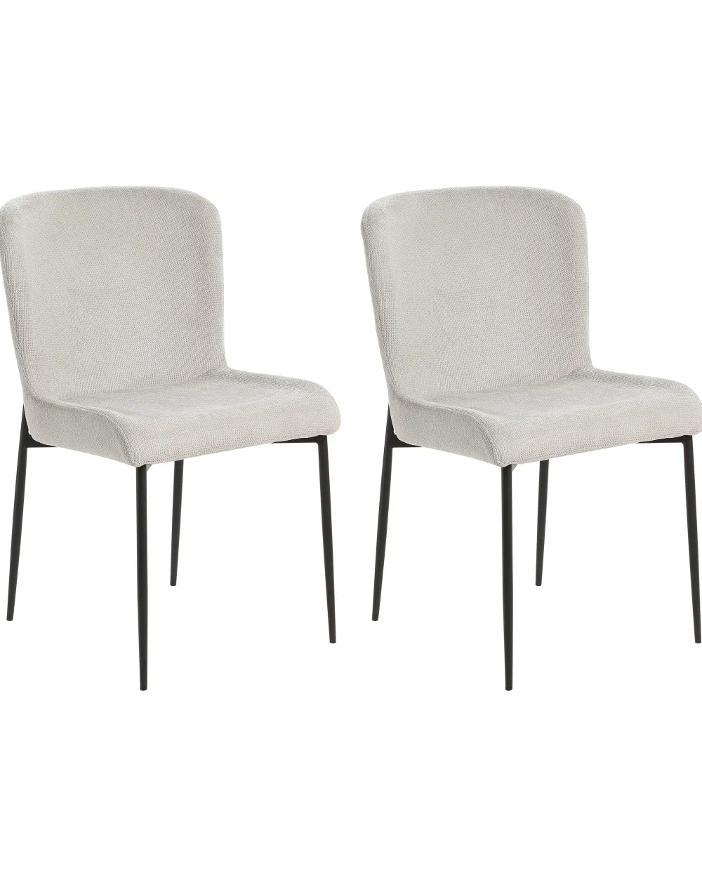 Outlet Beliani Tuoli Kangas Vaaleanharmaa 2 Kpl Ada